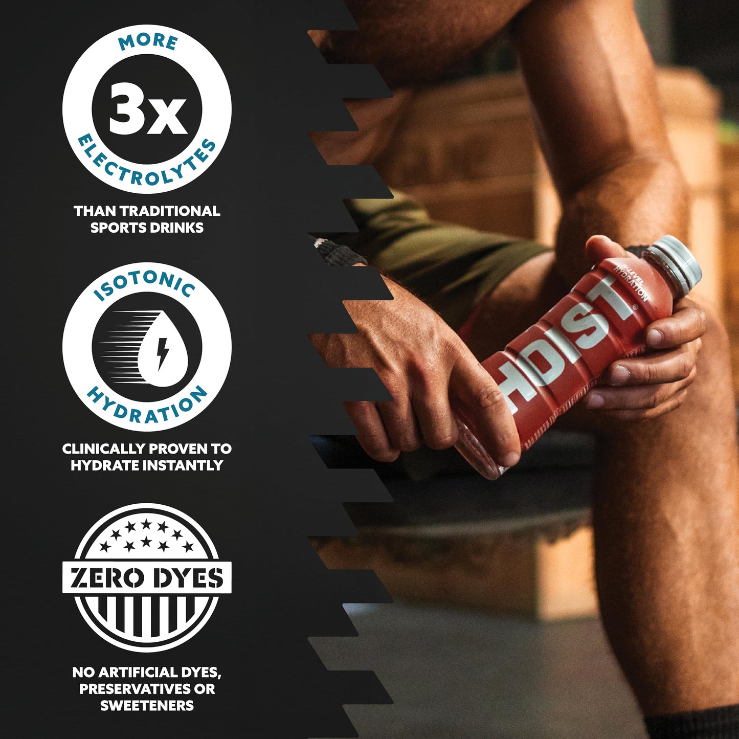 HOIST Premium Hydration Electrolyte Drink, Variety Pack, 16 Fl Oz (Pack of 12)