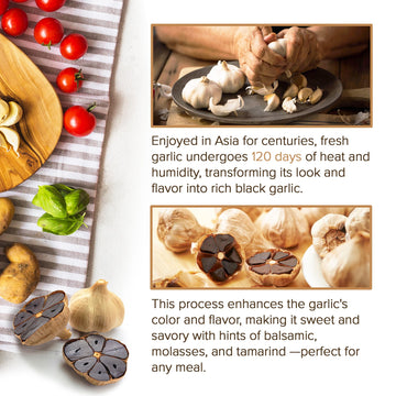 Black Garlic Cloves By Florida Pure Peeled, Ready To Eat, Elevates Salads, Gourmet Dishes, And Spreads, Fermented For Rich Umami