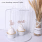 Rssta i Cupcake Toppers 24 Pack Glitter 1st Birthday Picks Paper Rose Gold Model XM060