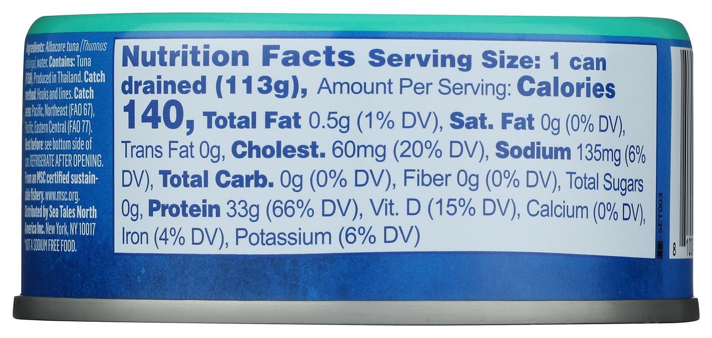Sea Tales Albacore Tuna in Water No Salt Added, 5 OZ