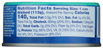 Sea Tales Albacore Tuna in Water No Salt Added, 5 OZ