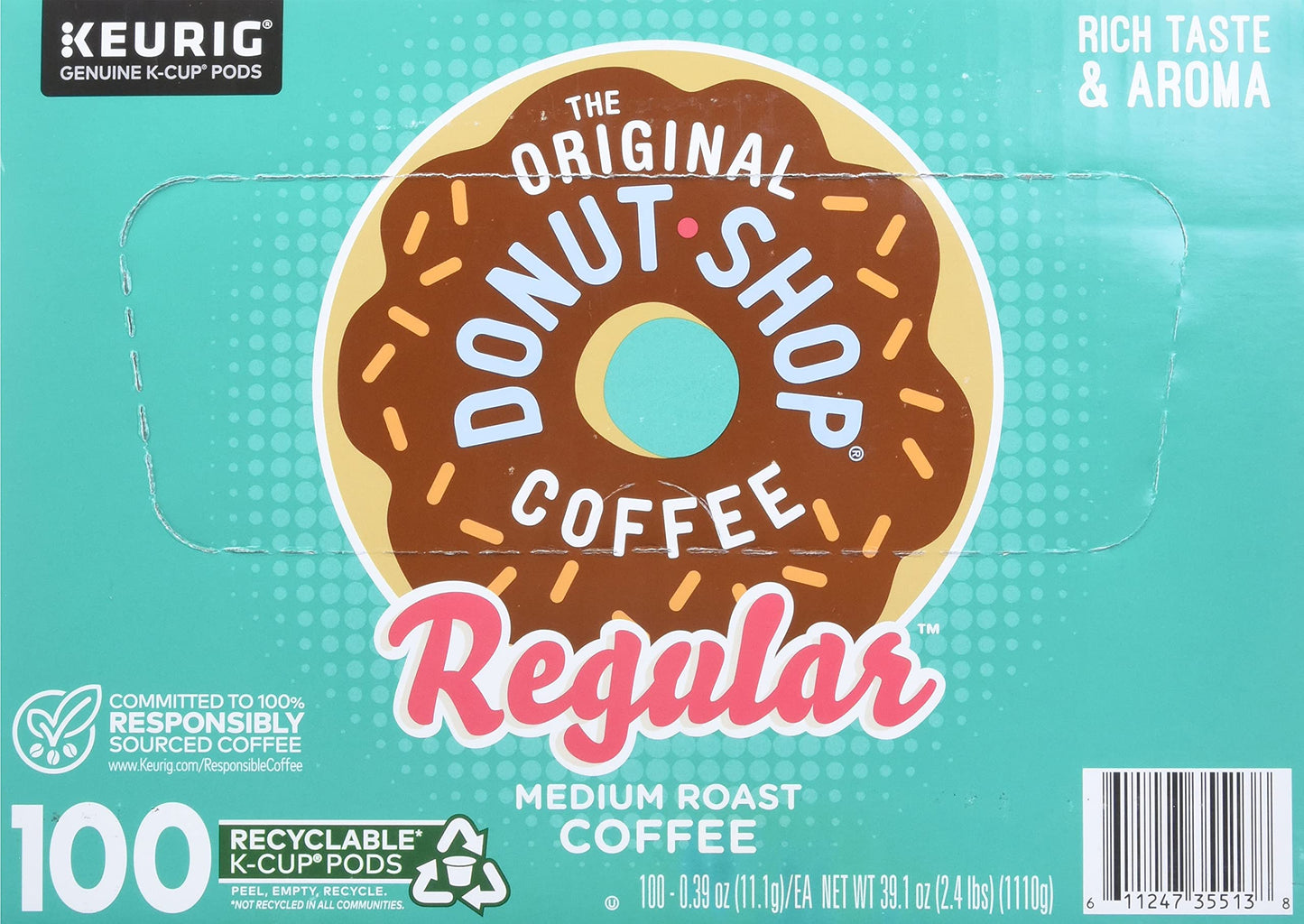Green Mountain Coffee The Original Donut Shop Coffee, 100 Count, Green, Model 584185