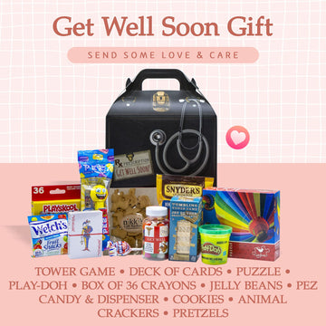 Kid'S Get Well Soon Care Package, Children Illness Recovery Gift In Unique Doctor Box Designed For Child - Nikki'S Gift Baskets