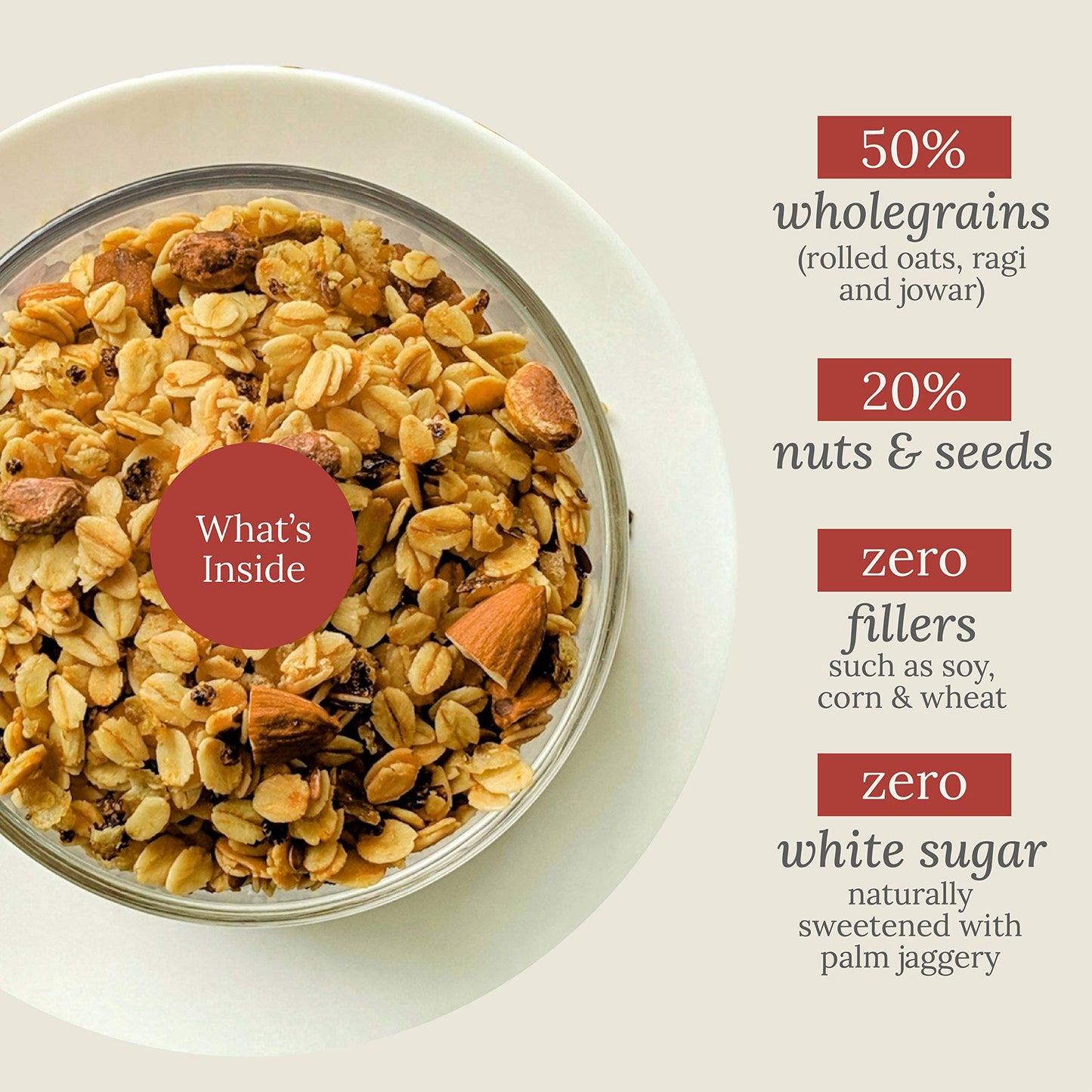 Wingreens Monsoon Harvest Toasted Millet Muesli, Fig & Honey With Salted Pistachios 250 G, Natural, Breakfast Cereal , Healthy G