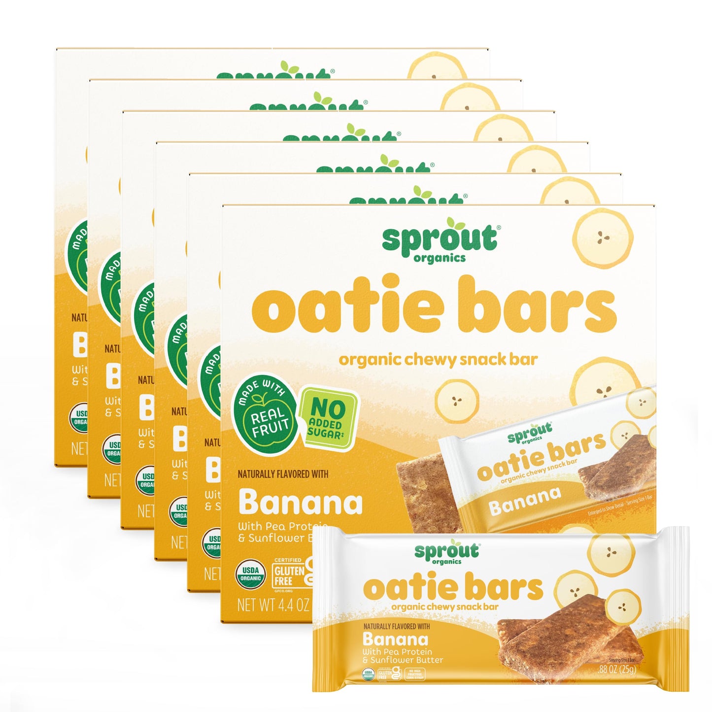 Cocomelon Sprout Organic Baby Food, Toddler Snacks, Banana Snack Bar 5 Count (Pack Of 6)