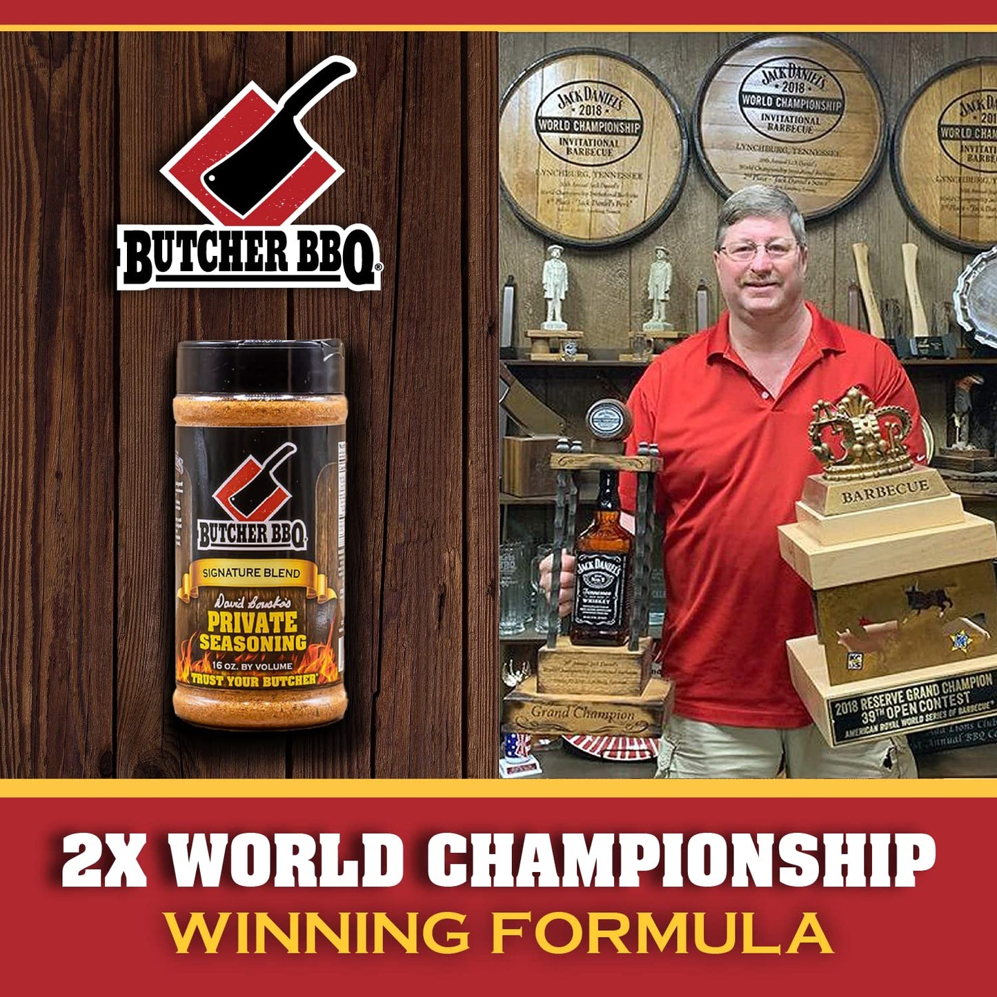 Butcher BBQ Private Seasoning | Grilling Spices | 1 Pound | Orange | Model BB00725