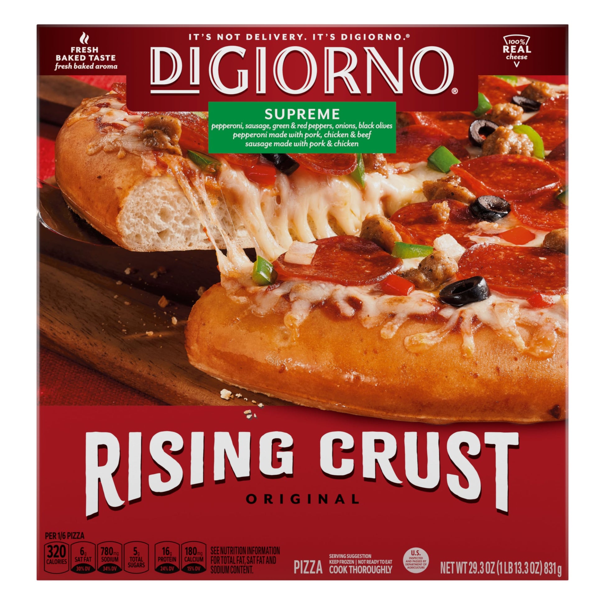 Digiorno Frozen Pizza, Rising Crust Supreme Pizza 29.3 oz