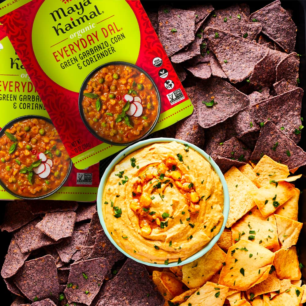 Maya Kaimal Organic Indian Everyday Dal Green Garbanzo Corn And Coriander, Plant Based, Non Gmo, Certified Kosher, Vegan, 10 Oun