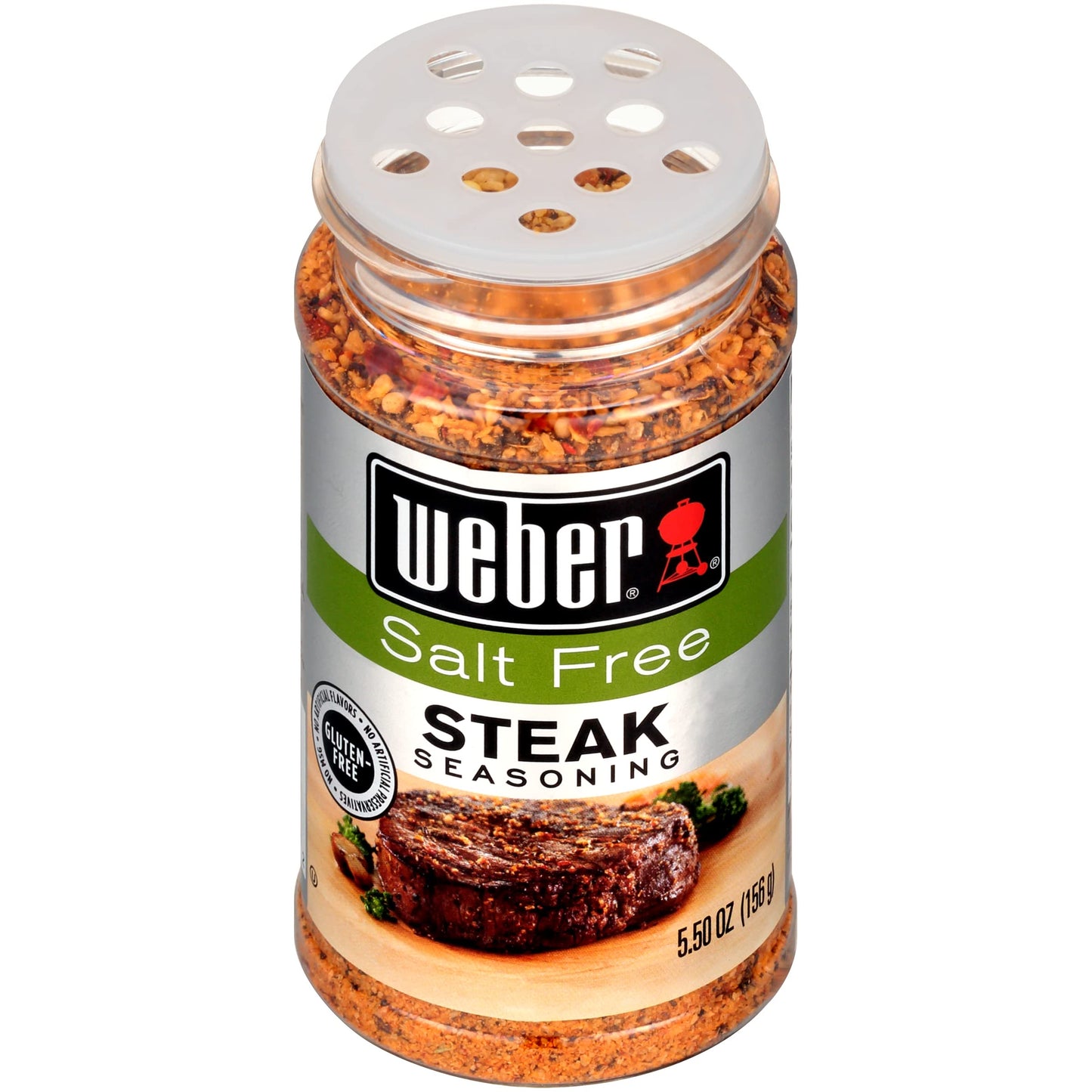 Weber Salt Free Steak Seasoning, 5.5 Ounce Shaker