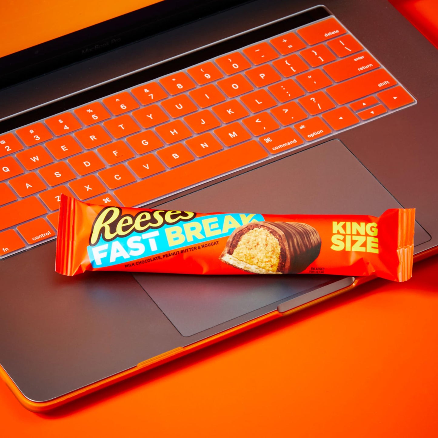 REESES FAST BREAK Peanut Butter Nougat Candy Bars, 3.5 oz (18 Count), Chocolate, Model 20034000203509