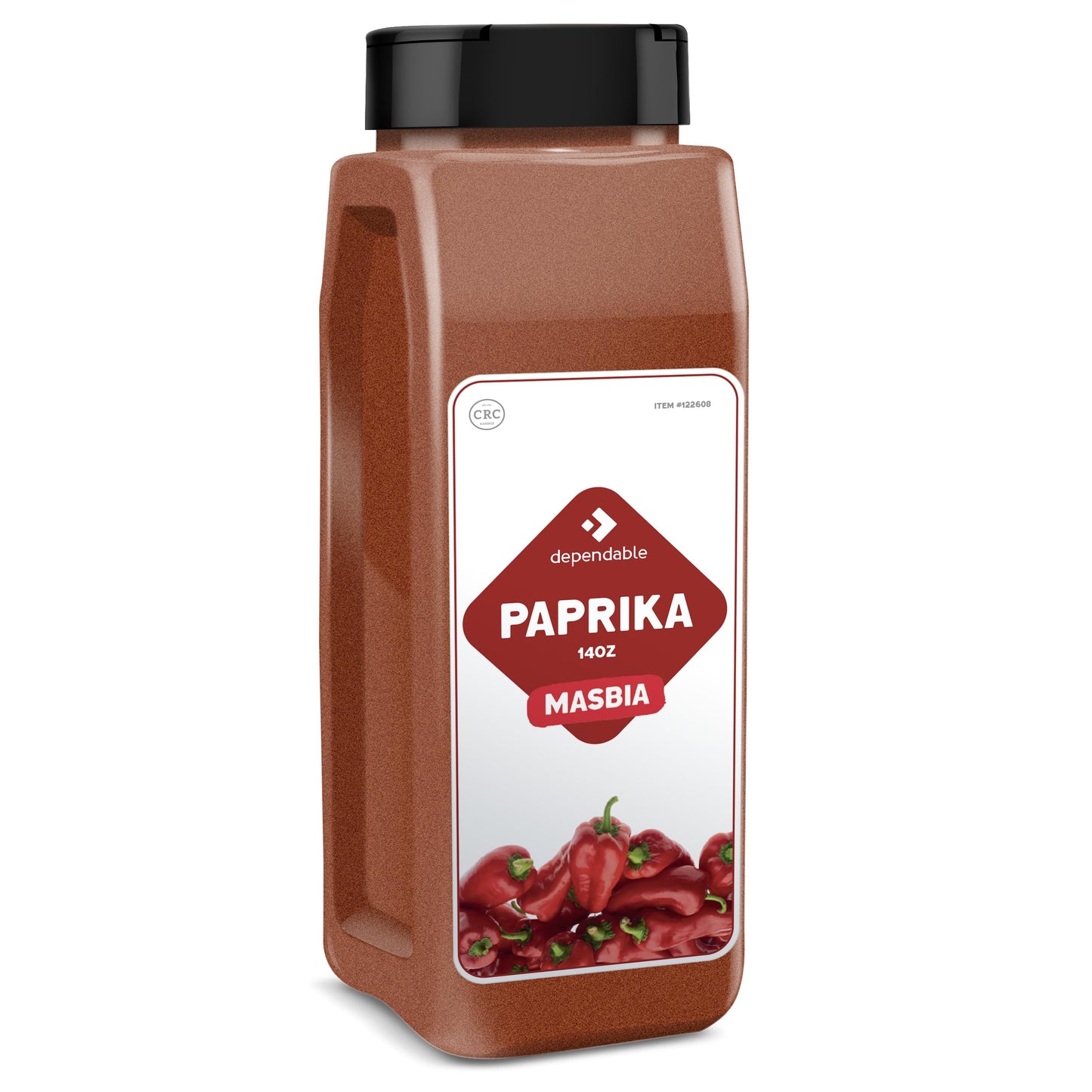 Dependable Foods Paprika Spice - 14 oz. Jar - 100% Natural, Non-GMO, No Additives, Salt-Free Seasoning | Easy Dispensing Lid, Ko