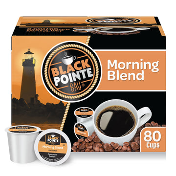 Black Pointe Bay Coffee Morning Blend  Light Roast  80 Count  Single Serve Coffee Pods for Keurig K-Cup malt-inspired