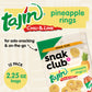 Snak Club Pineapple Rings, Tajin Chili & Lime Seasoned, Sweet and Spicy Gummy Candy, Mild in Heat Bold in Flavor, Low-Fat, Vegan