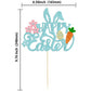 Gyufise 1 Pack Happy Easter Cake Topper Glitter Bunny Ear Cake Pick Decorations For Happy Easter Spring Themed Baby Shower Kids
