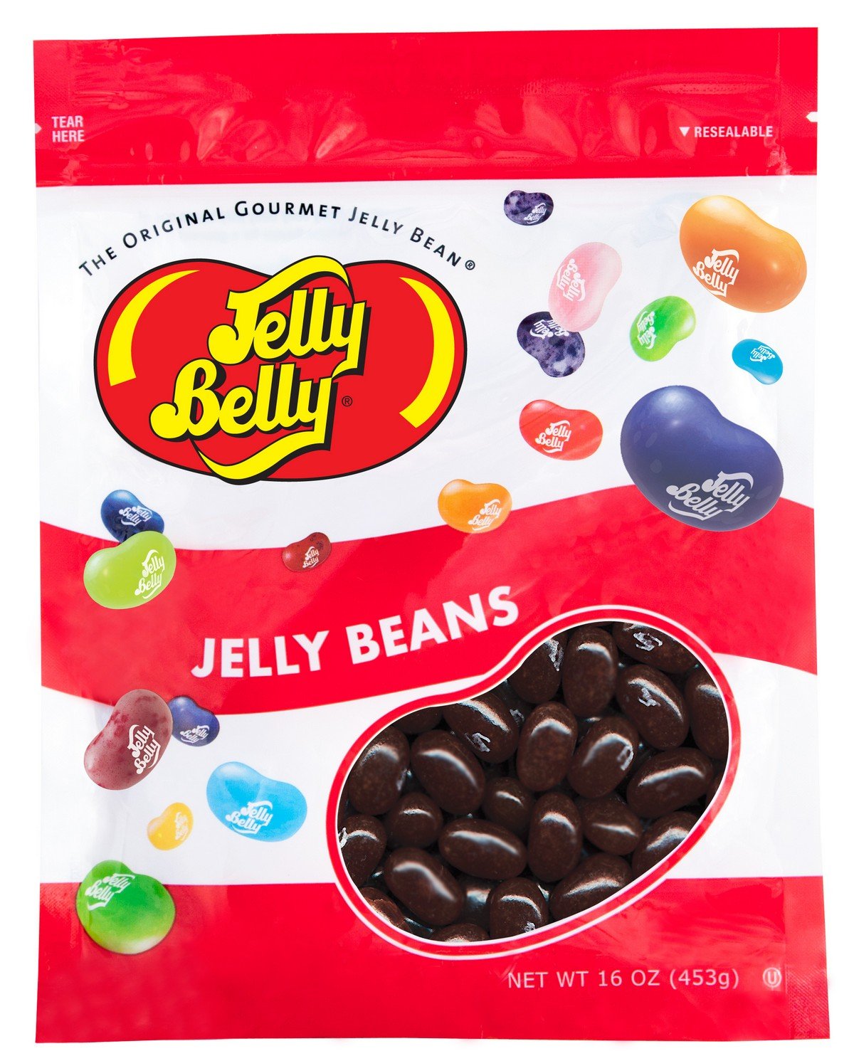 Jelly Belly Chocolate Pudding Jelly Beans, 1 Pound Resealable Bag, Brown