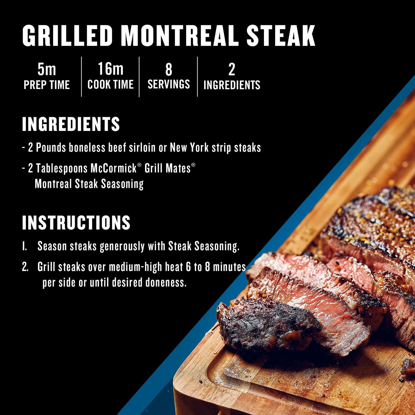 McCormick Grill Mates Seasoning, Montreal Steak, No MSG Added, Gluten Free, No Artificial Flavors, For Transforming Everyday Cut