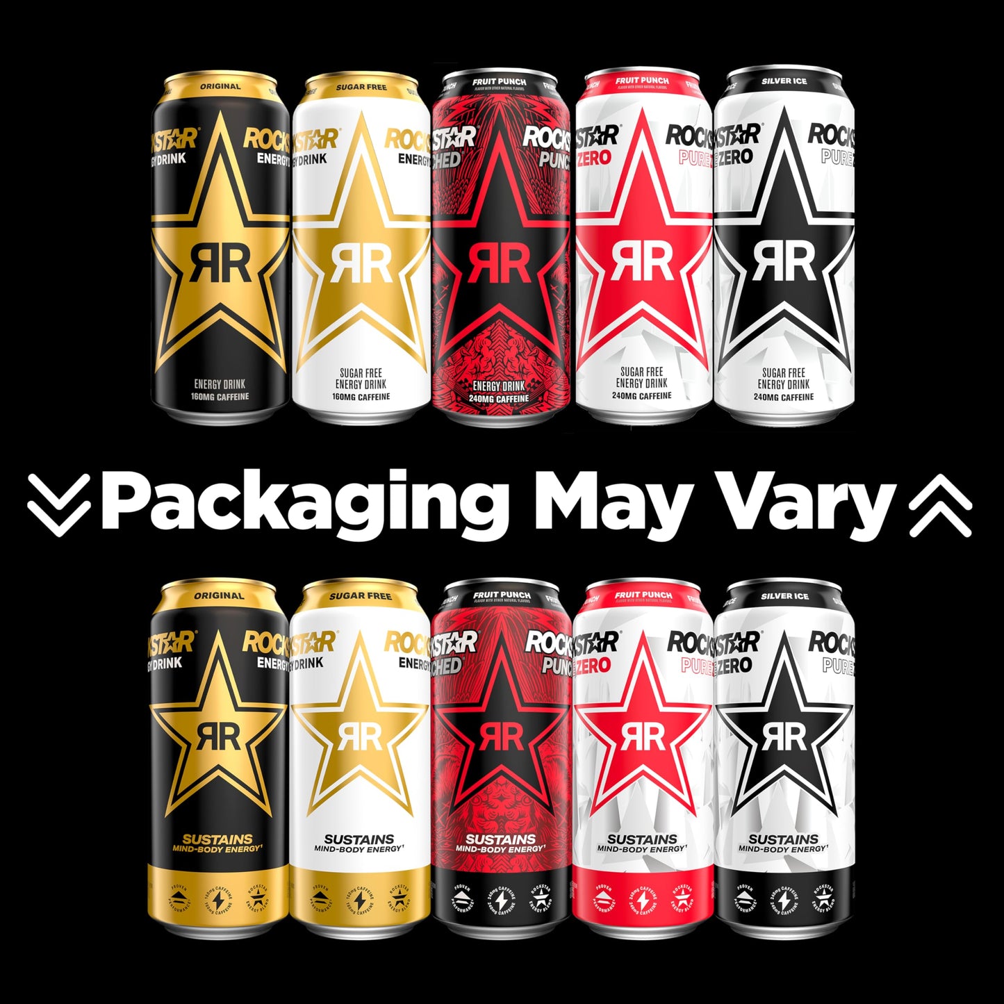 Rockstar Energy Drink Punched Hardcore Apple, 16oz Cans, 12 Pack