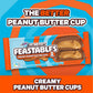 Feastables Mrbeast Peanut Butter Cups, Milk Chocolate & Creamy Peanut Butter Filling, Cups For Mature-Themeds & Kids, Chocolate Candy For Snacks, Gifts, Or Dessert, Made With Fairtrade Cocoa, 2 Pack, 24 Count