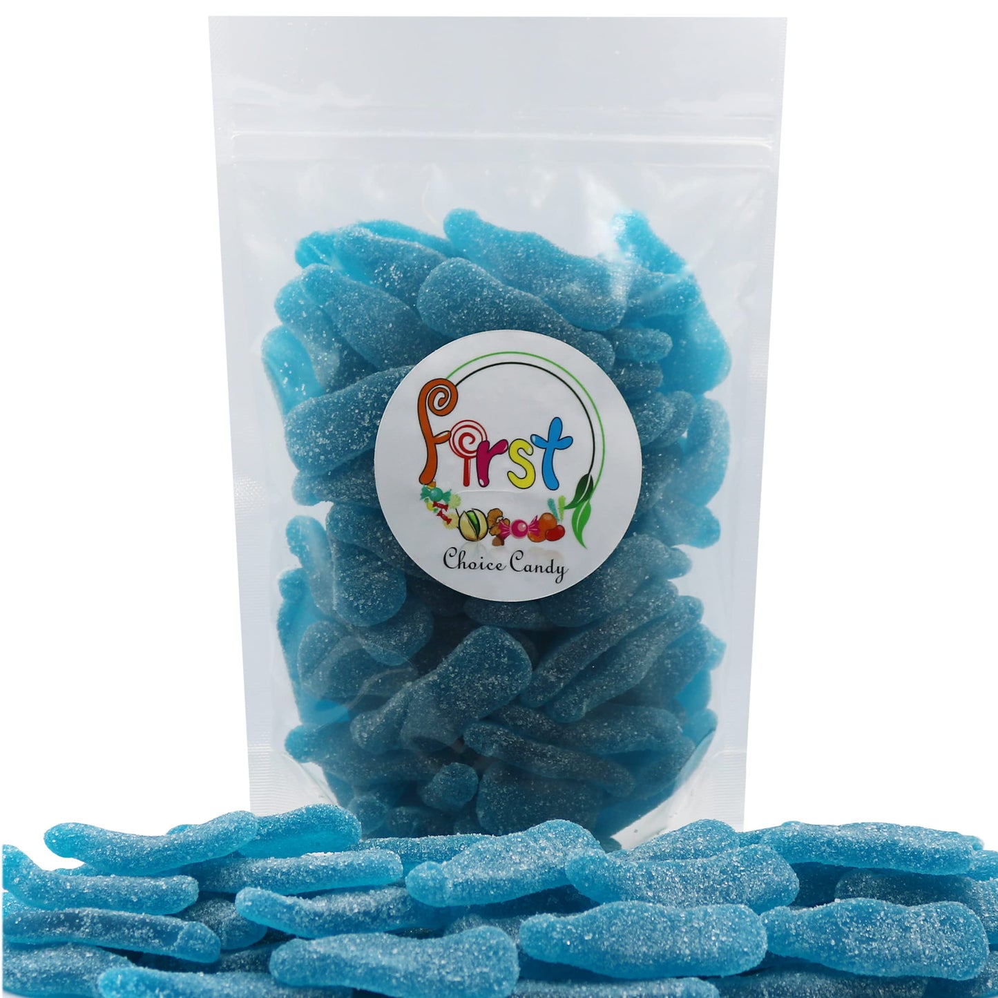 FirstChoiceCandy Gummy Cola Bottles (Sour Blue Raspberry, 2 Pound (Pack of 1))
