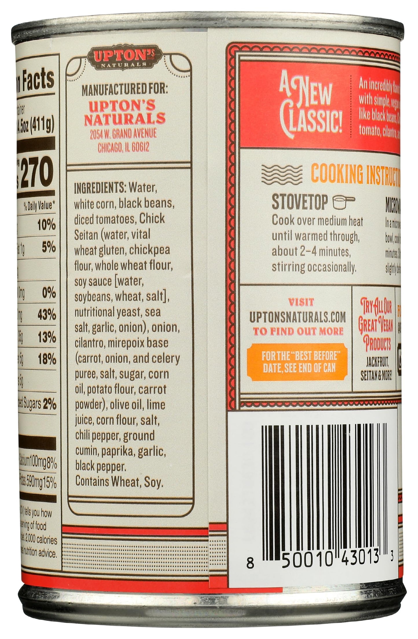 UPTONS NATURALS Chick Tortilla Soup, 14.5 OZ
