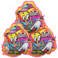 Sour Slaps 3-Pack Sour Candy Belts - Chewy, Vegetarian, 8 Flavors, Rainbow, Multi-color, Medium Size