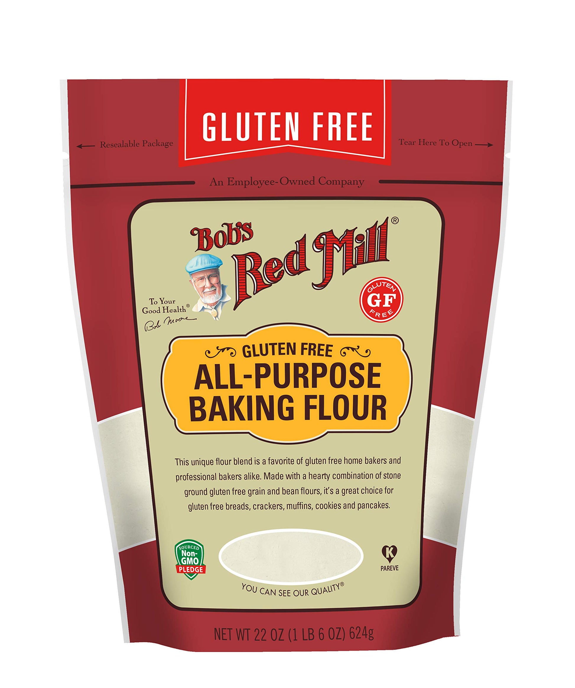 Bob'S Red Mill Gluten Free All Purpose Baking Flour, 22 Oz (Pack Of 1) - Gluten Free, Vegan, Kosher