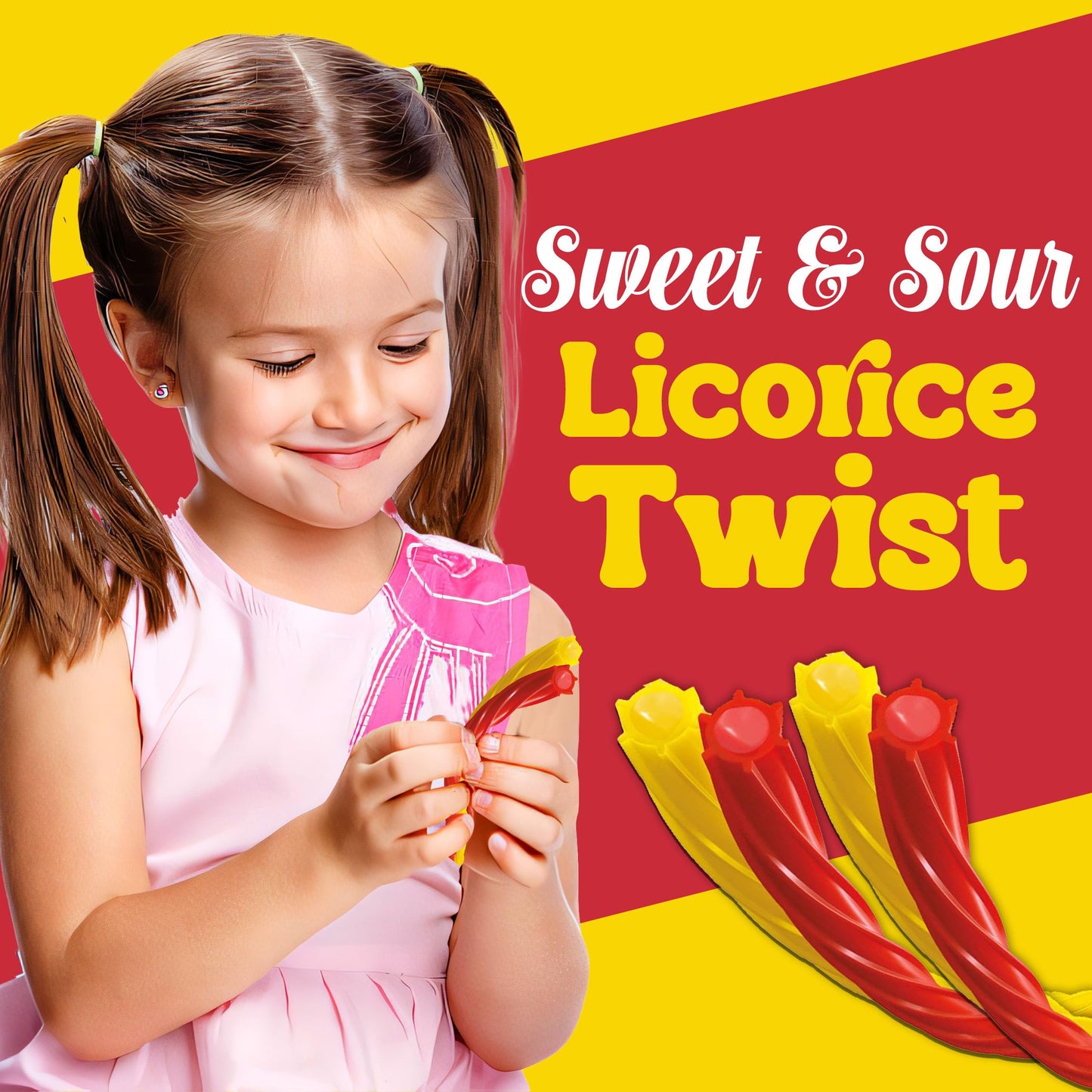 Twizzles Licorice Filled Twists Sweet And Sour Candy, Bulk 3 Pack, Lemon And Cherry Flavored Licorice Candy Sticks, Soft And Che