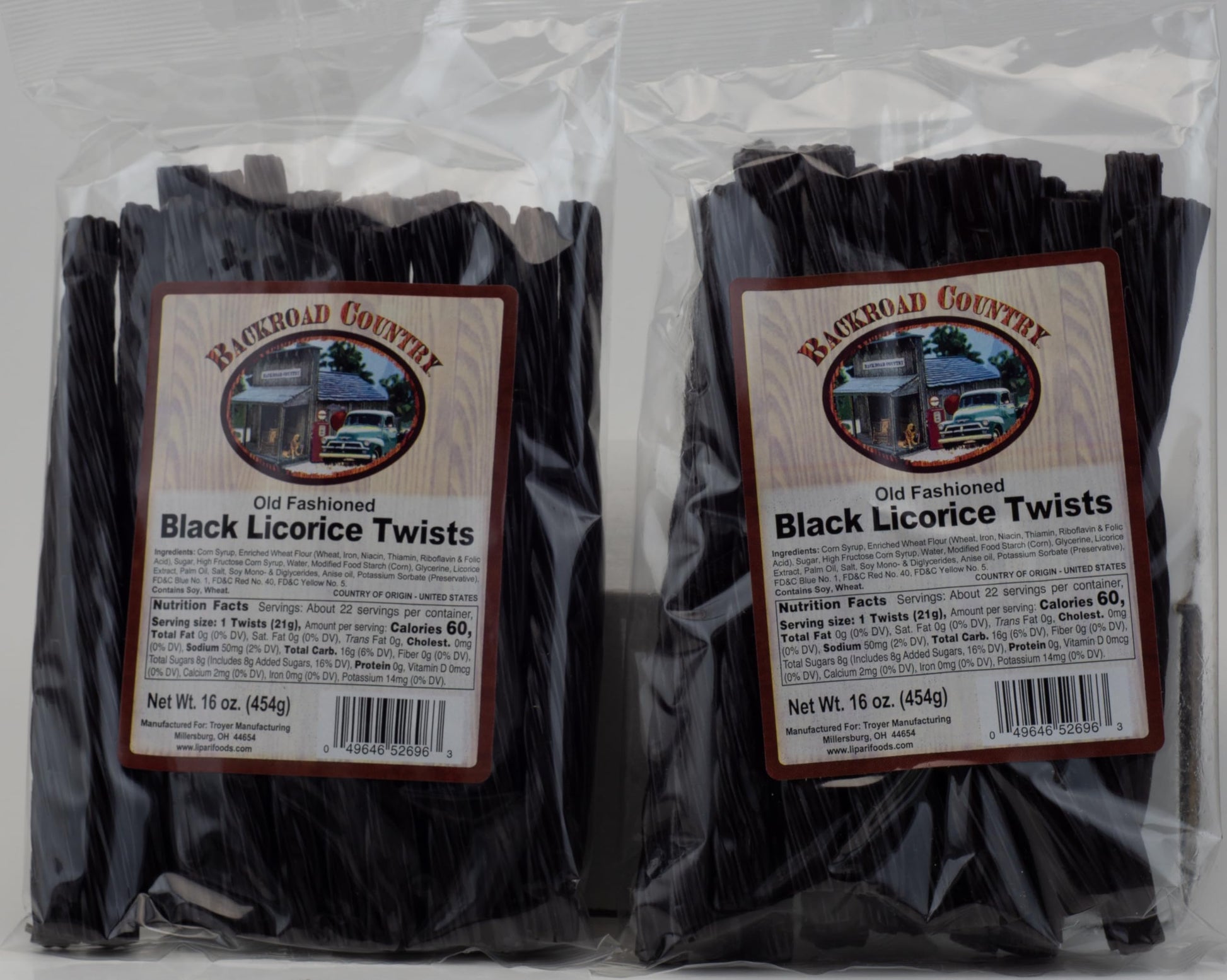 Backroad Country Black Licorice Twists 16 Ounces (Pack Of 2)