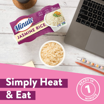 Minute Ready-to-Serve Jasmine Rice, Microwavable Rice Cups, 8.8-Ounce Cups (Pack of 8)