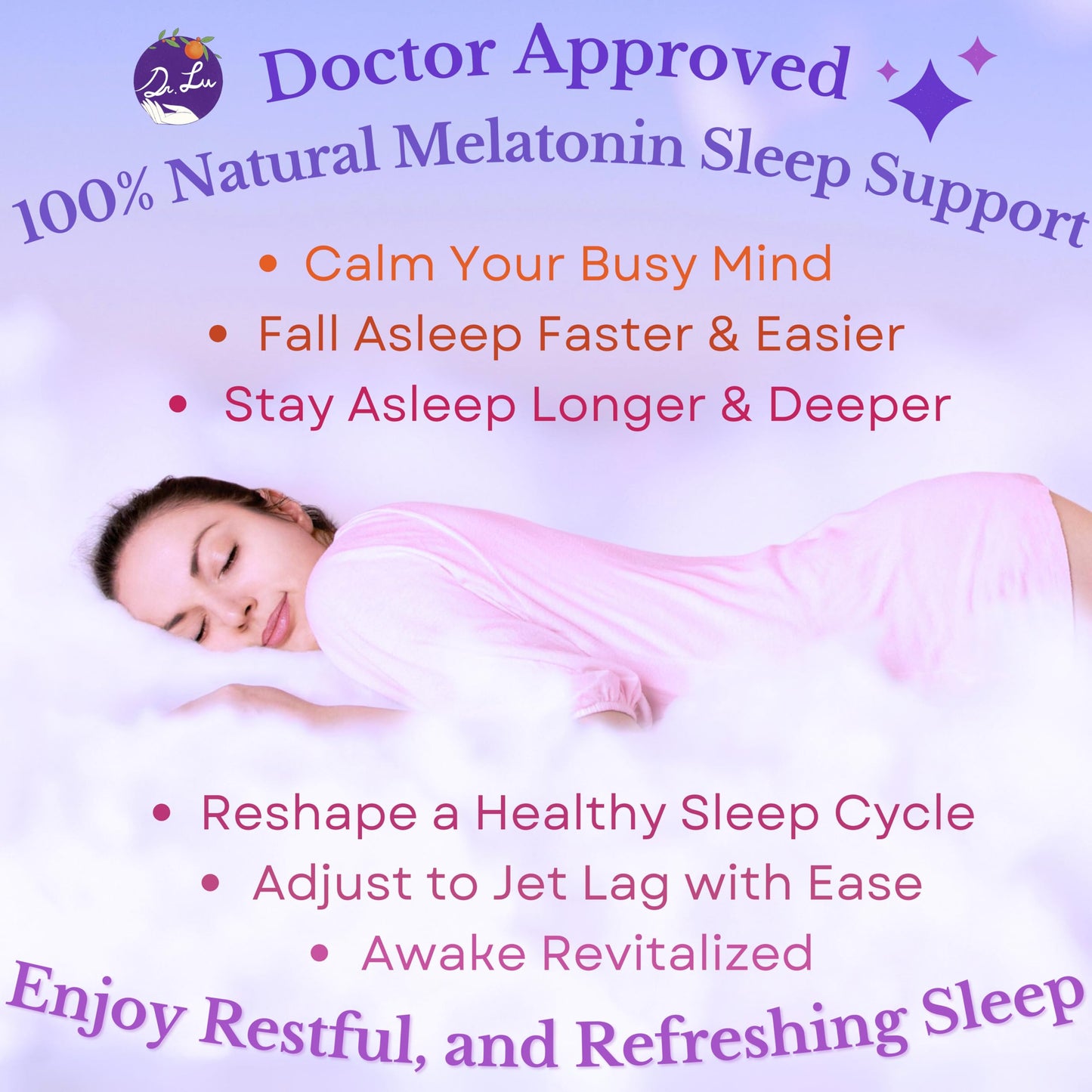 Dr. Lu'S Happy Sleep Tea | 100% Natural Melatonin Sleepytime Tea For Deep Sleep | Bedtime Tea With 11 Relaxing Herbs | Chamomile