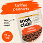 Snak Club Toffee Peanuts - Gluten-Free Candied Snack, 17 oz Resealable Bag, Brown