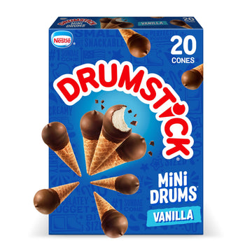 Drumstick Mini Drums Vanilla Sundae Cones, 20 Count