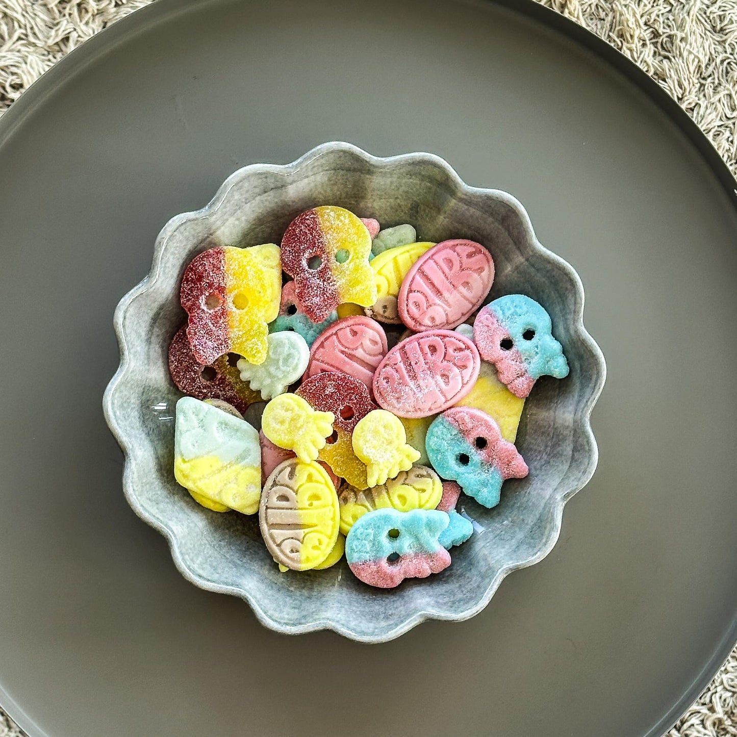 Bubs Swedish Candy Mix - Big Ovals, Skulls, And More - Sweet And Sour Swedish Gummies - 1 Pound Of Godis From Sweden