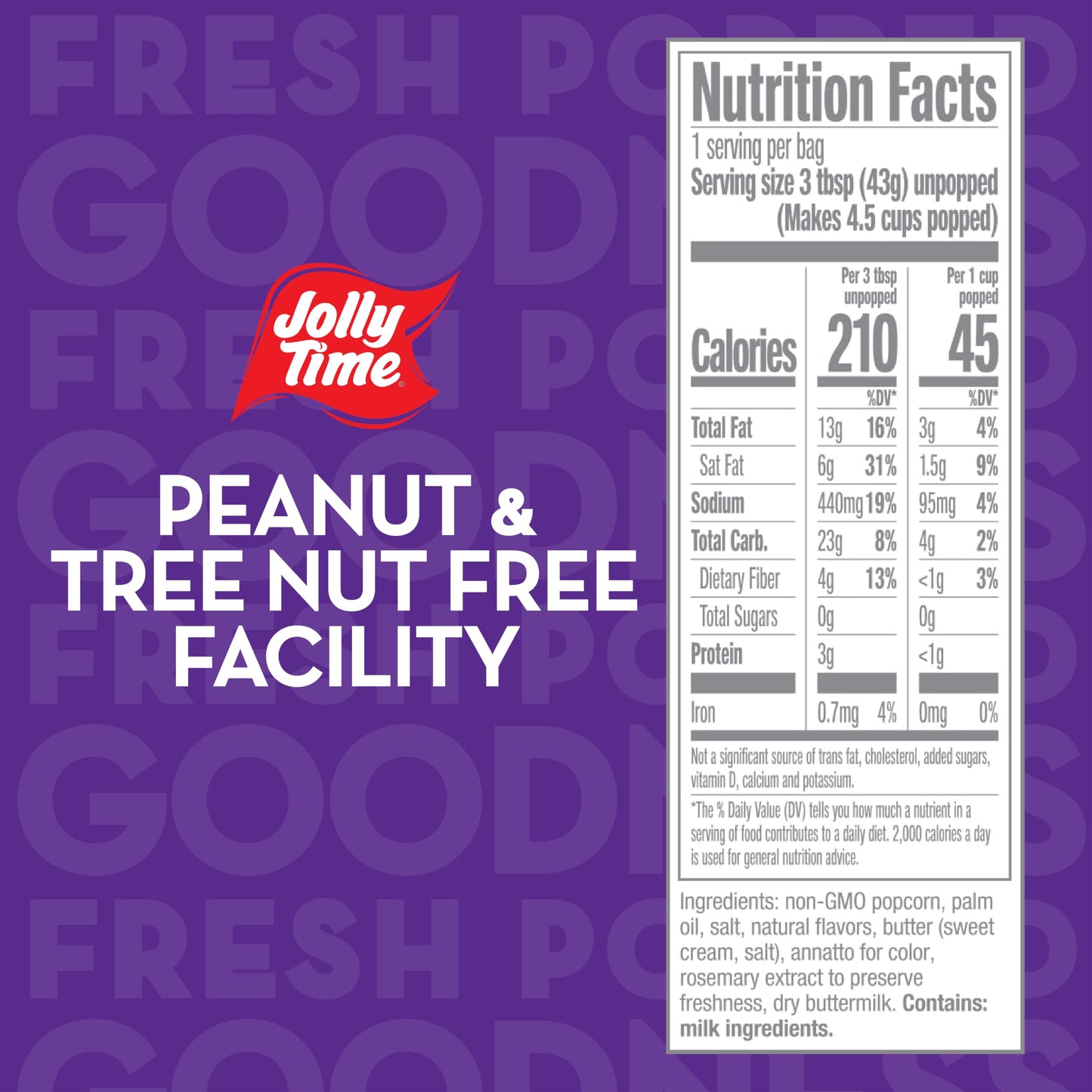 Jolly Time Microwave Popcorn, Blast O Butter, 1.5oz Personal Bag, Pack of 60