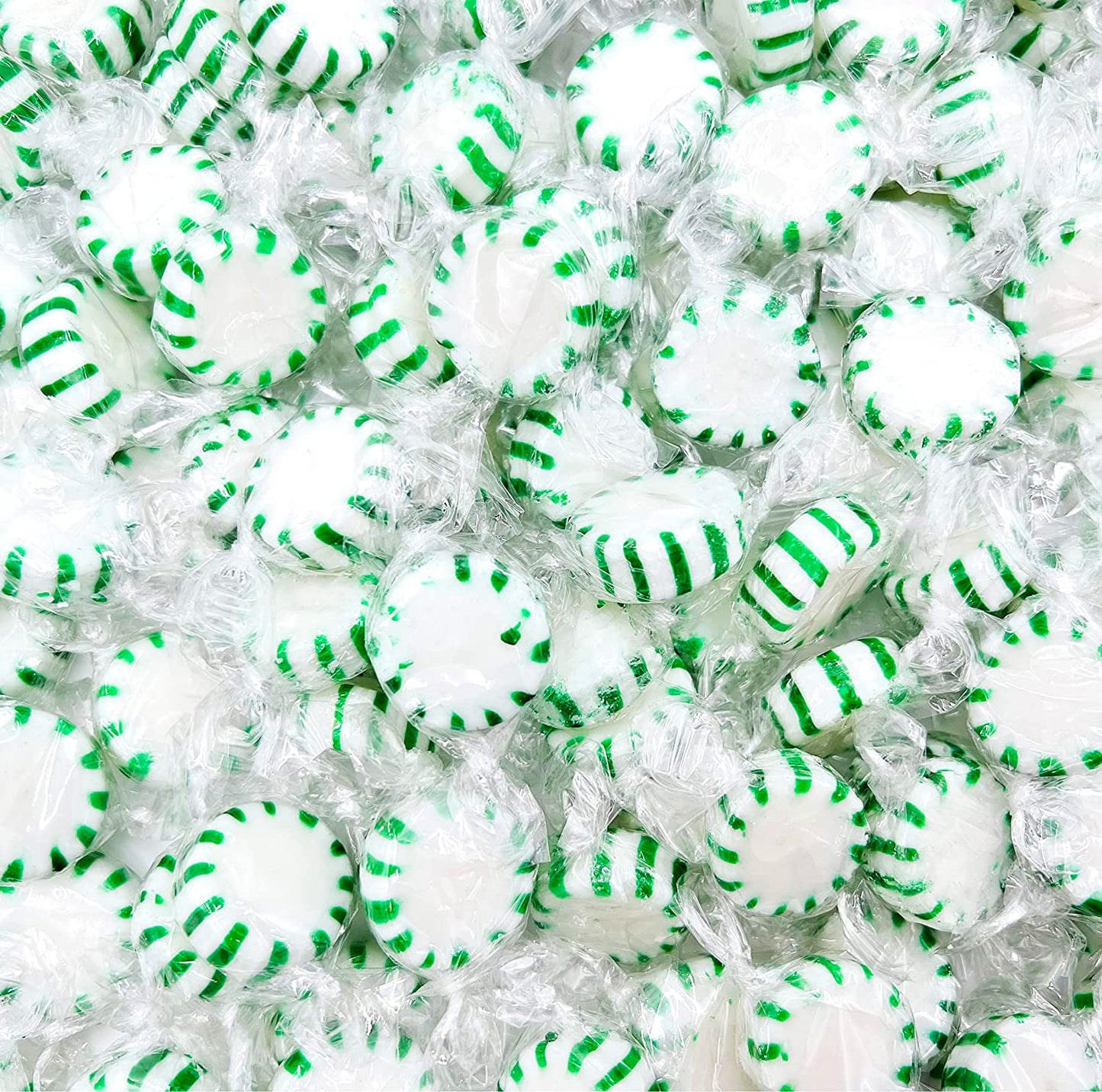 Arcor Spearmint Starlights Candy By Cambie | 2 Lbs Of Spearmint Starlight Mints | Individually Pinwheel Mint Hard Candy | Delici