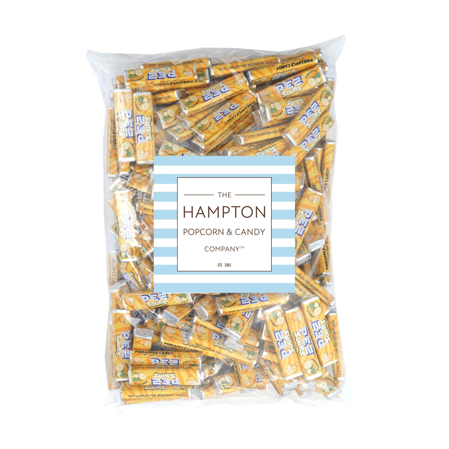 Candy Refills, Sour Pineapple Flavor, 4 Pound Bulk Bag (Approx. 160 Pieces), Candy Wrapped
