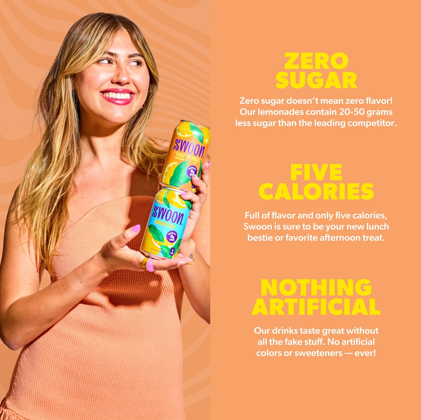 Swoon Iced Tea & Lemonade, Low Carb, Gluten Free, Keto Friendly, 12 Fl Oz (Pack of 12)