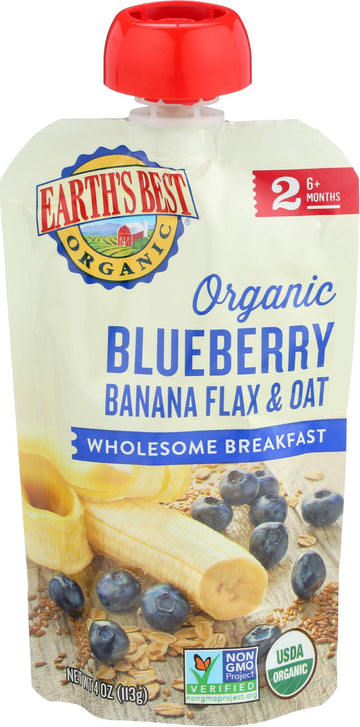 Earths Best Baby Pouch Blueberry Banana 4 Oz