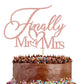 Finally Mr & Mrs Cake Topper,Wedding Anniversary Bridal Shower Party Decorations,Romantic Wedding Party Decorative Cake Toppers 