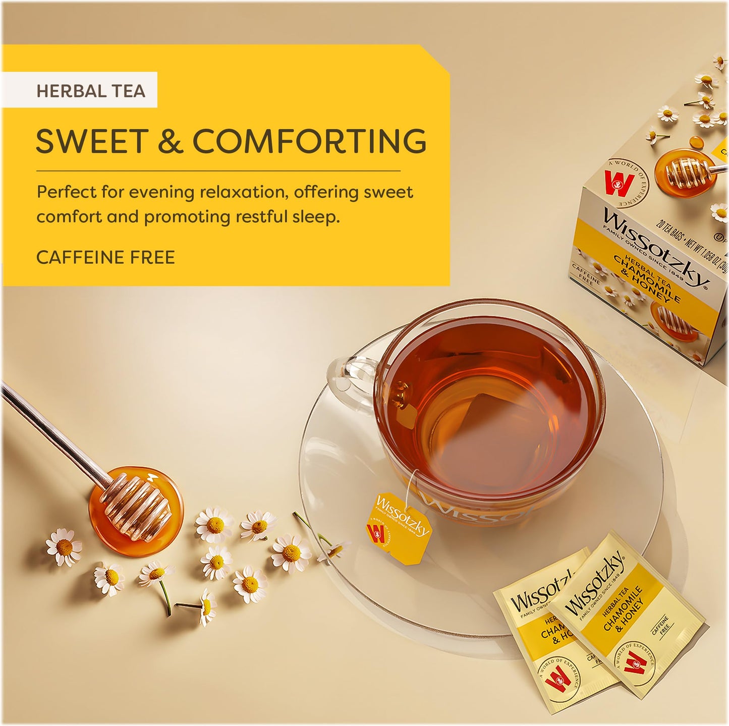 Wissotzky Herbal Tea (Chamomile Honey, 1 Pack)