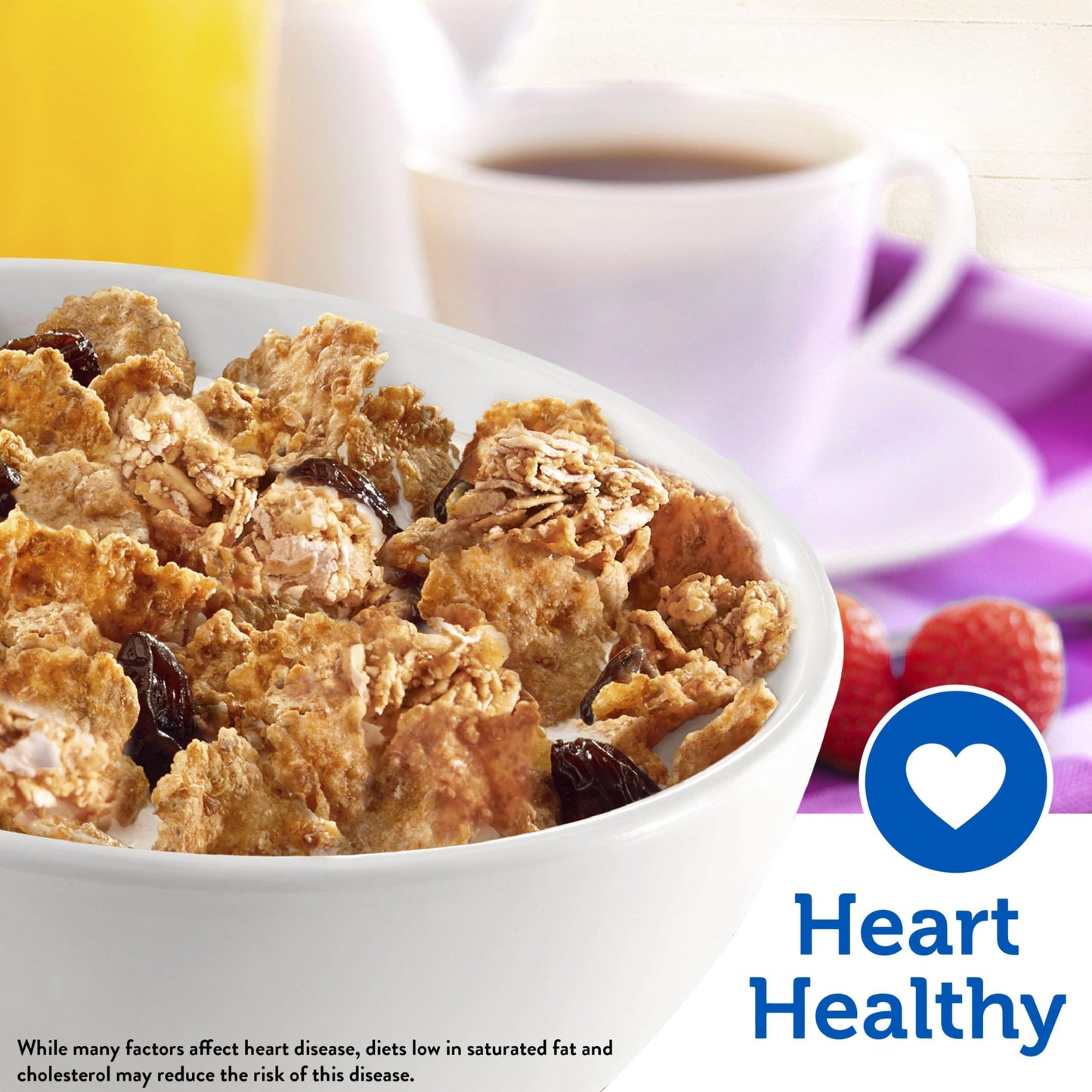 Kelloggs Raisin Bran Breakfast Cereal Cups, Fiber Cereal, Original, 1.25 oz (Pack of 96)