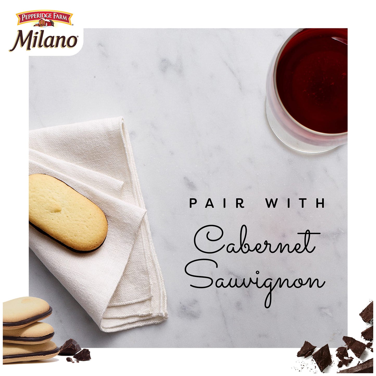Pepperidge Farm Milano Double Dark Chocolate Cookies, 7.5 oz Bag, 15 Cookies, Rich Chocolate Flavor