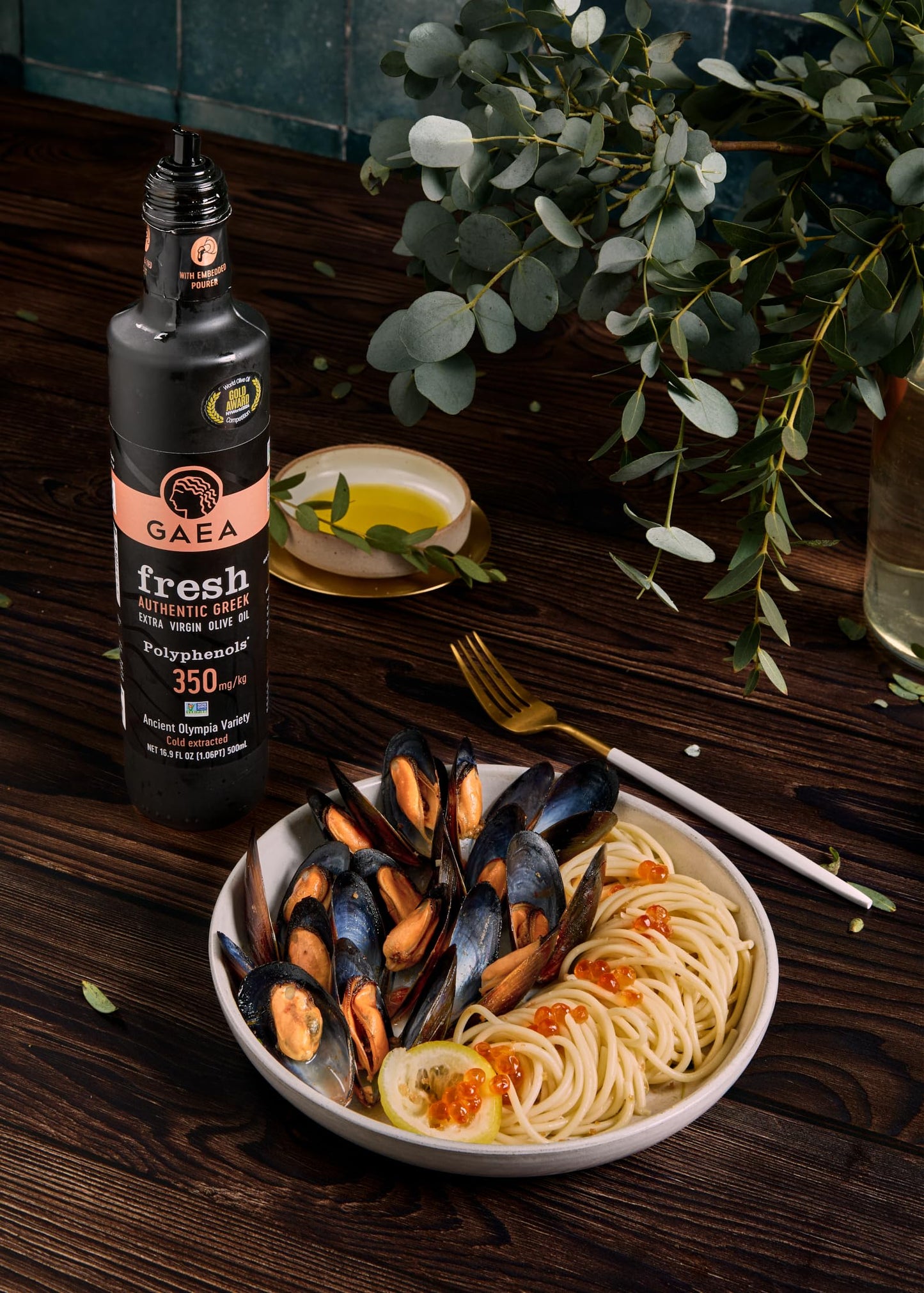 Gaea Fresh Greek Extra Virgin Olive Oil Single Origin EVOO 17 oz. Bottle