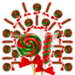 Christmas-Themed Red And Green Lollipops With A Festive Red Bow 32 Pack,16 + 16 Twisty & Swirl Candy Lollipops Suckers Individually Wrapped Bulk, Lollipop Candy Gifts For Christmas Stocking Stuffer