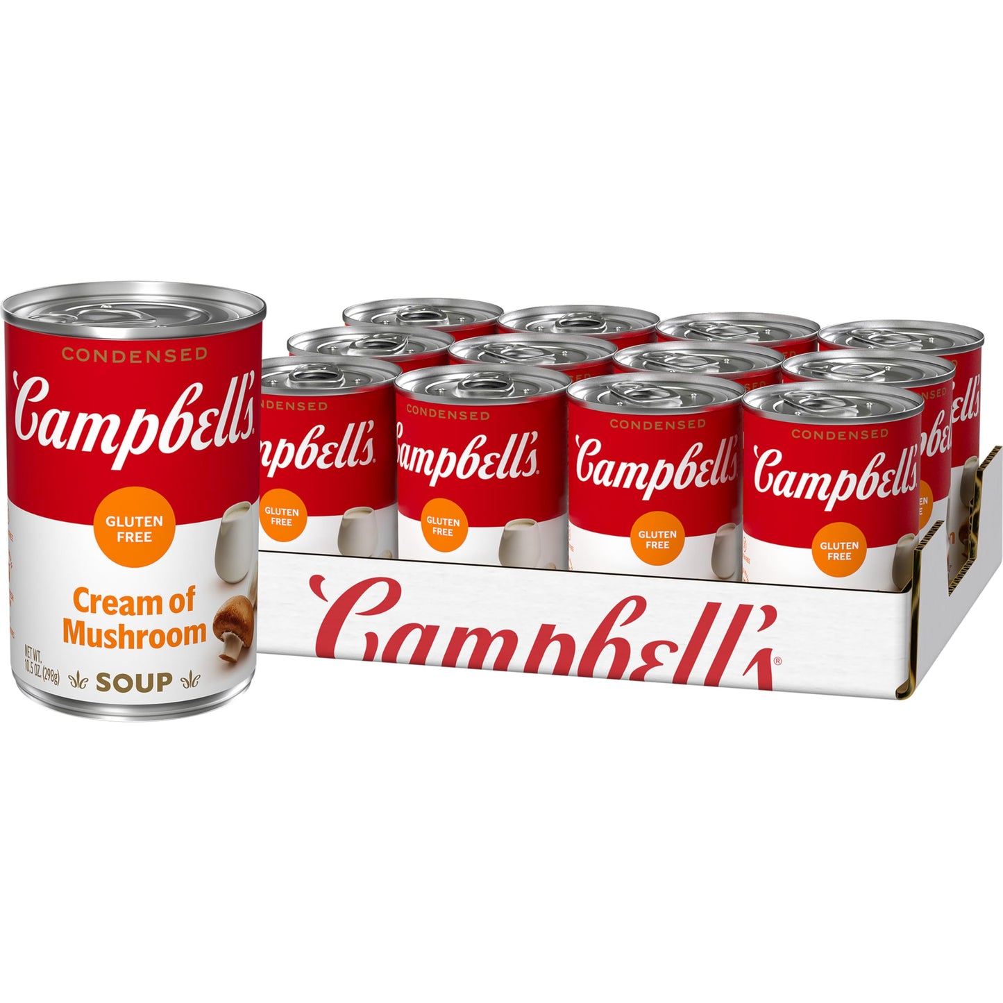 Campbell'S Condensed Gluten Free Cream Of Mushroom Soup, 10.5 Oz Can (12 Pack)
