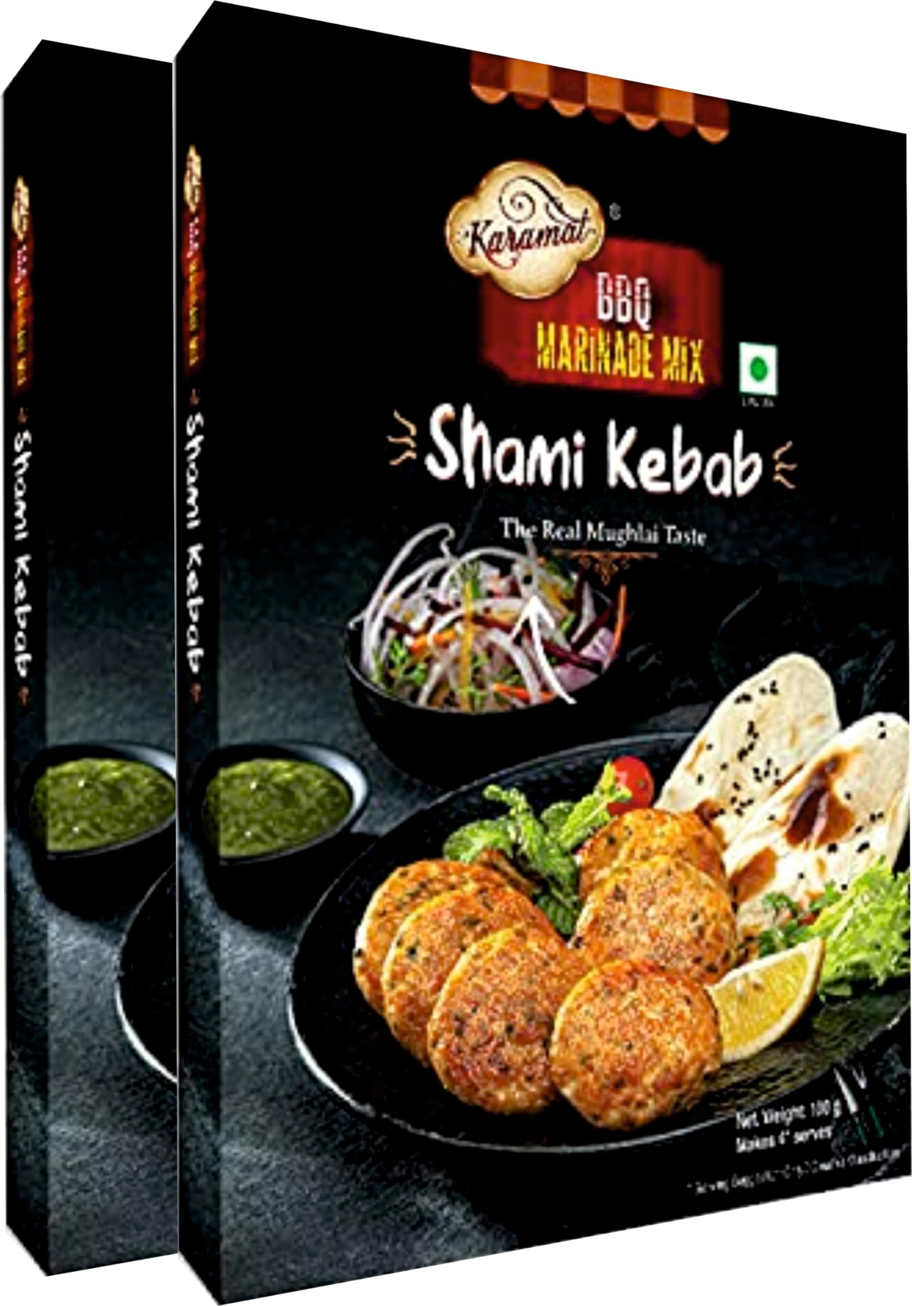 Karamat Shami Kebab Mix (Veg, 100G. Mix, Upto 4* Servings), Ready To Cook Marination Masala, Marination Masala, Bbq Masala, Myo,