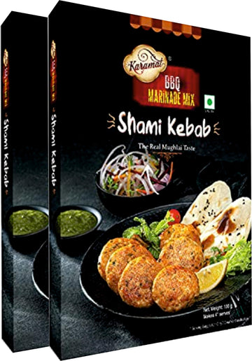 Karamat Shami Kebab Mix (Veg, 100G. Mix, Upto 4* Servings), Ready To Cook Marination Masala, Marination Masala, Bbq Masala, Myo,