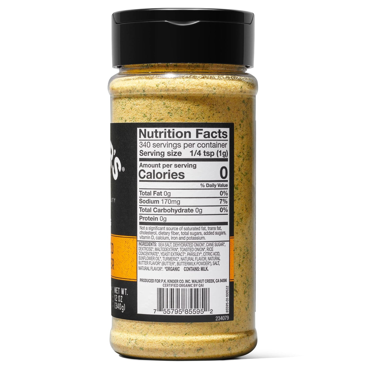 Kinder'S Organic Caramelized Onion Butter, Premium Quality Seasoning, Msg Free, Usda Certified Organic, 12 Oz