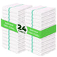 Towels N More 24 Green Stripe Cleaning Towels For Kitchen, 16X19 Bar Mop Dish Towels - 30Oz Commercial Grade Cotton Absorbent Re