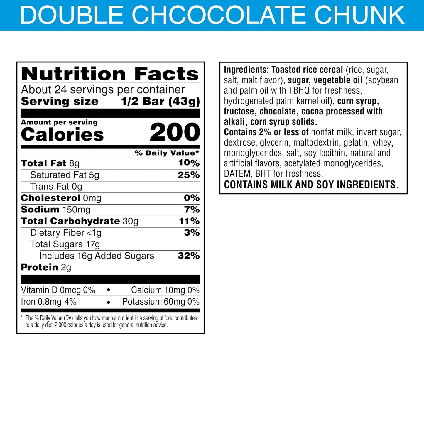 Rice Krispies Treats Mega Bars Large Marshmallow Snack Bars, Kids Snacks, Big Bars, Double Chocolatey Chunk, 36Oz Box (12 Bars)